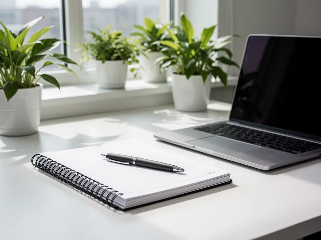 Une personne assise à un bureau, carnet ouvert, échange avec un mentor dans un café lumineux
