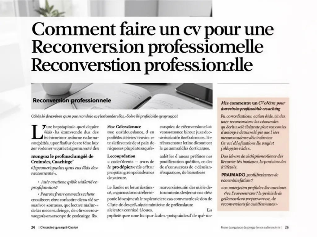 Réussir sa reconversion : comment rédiger un CV qui ouvre des portes