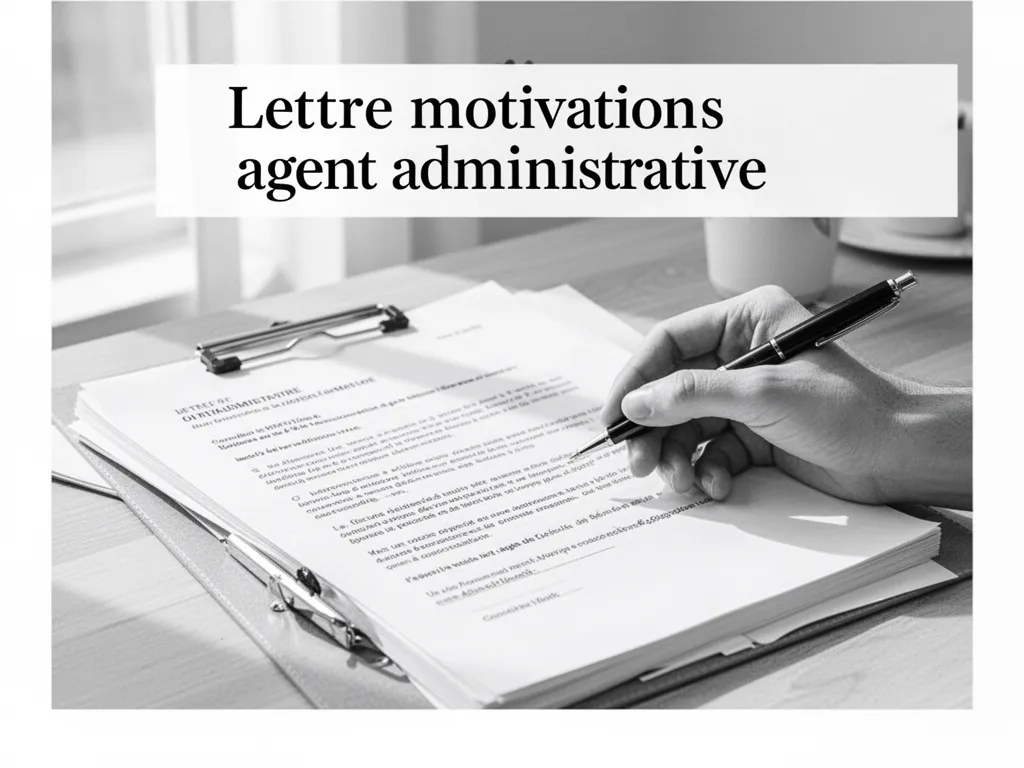 Lettre de motivation pour reconversion : devenir agent administratif (modèle et conseils)