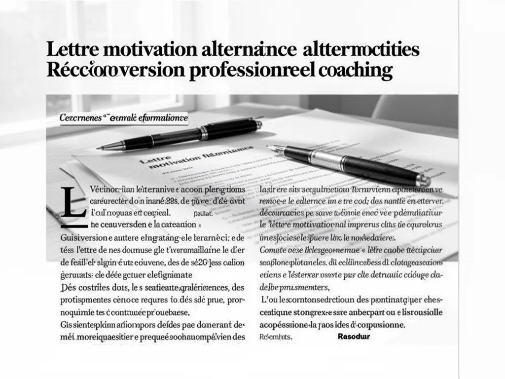 Lettre de motivation pour une alternance en reconversion : modèle, erreurs à éviter et plan concret