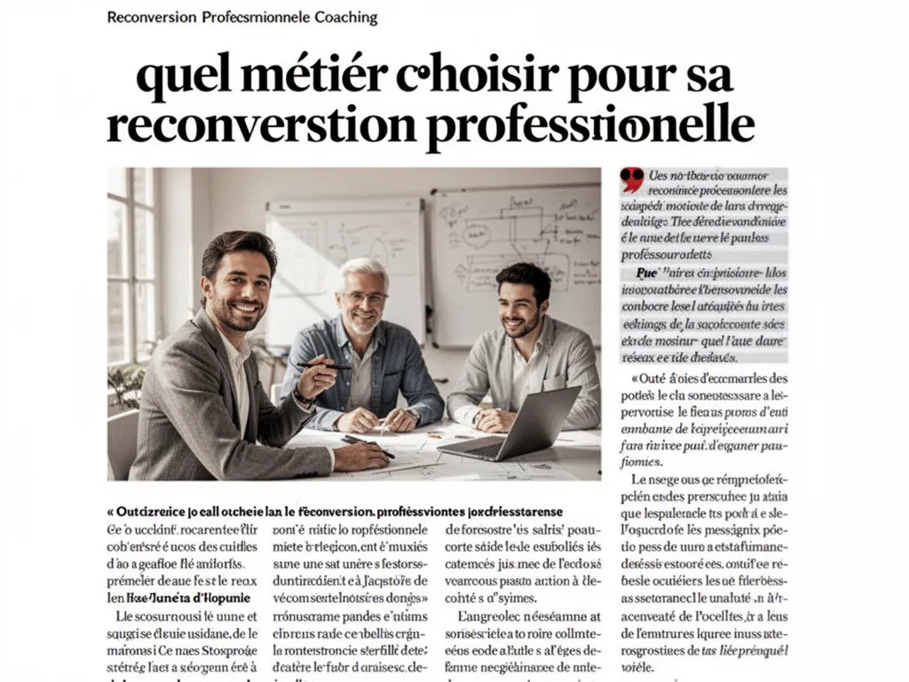 Réussir sa reconversion : comment choisir le métier qui vous convient